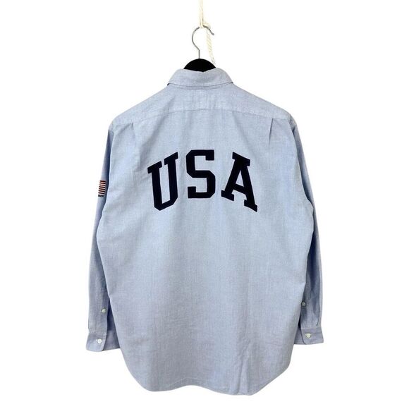 Vintage 1990’s Ralph Lauren Sport Men’s Blaire 100% Cotton USA Shirt Size L - Picture 1 of 10